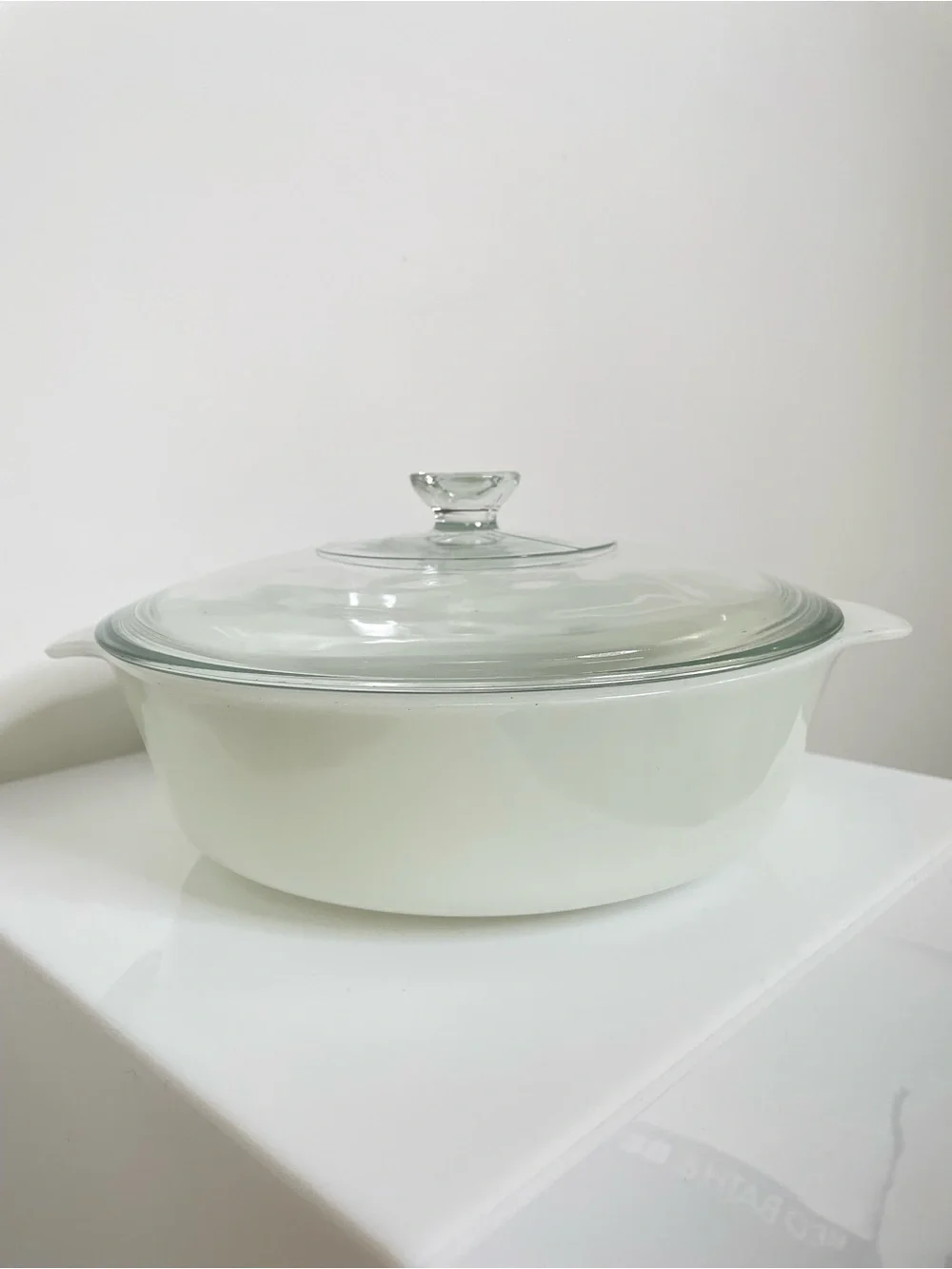 Home | Vintage Glasbake Casserole w Lid 1960s Milk Glass | Primrose Dreams Pyrex